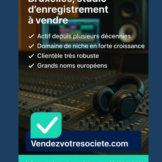 Studio d’enregistrement à vendre